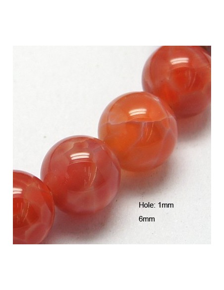 Bracelet Agate de feu QA perles de 06mm