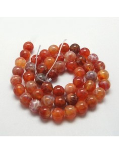 Bracelet Agate de feu QA perles de 06mm 2