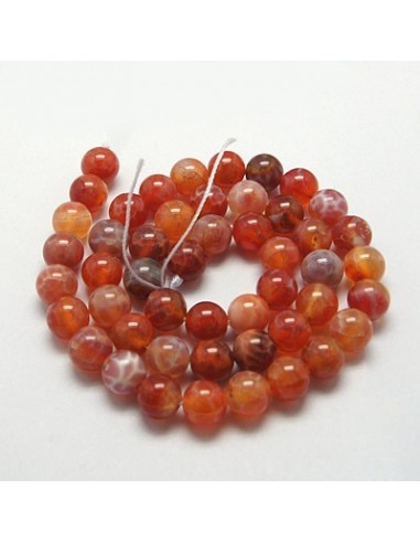 Bracelet Agate de feu QA perles de 06mm