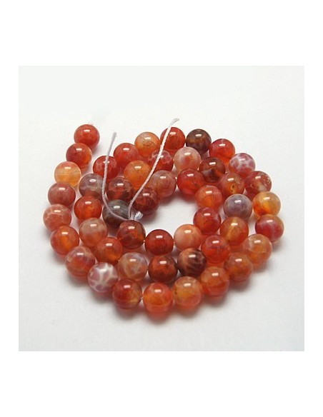 Bracelet Agate de feu QA perles de 06mm