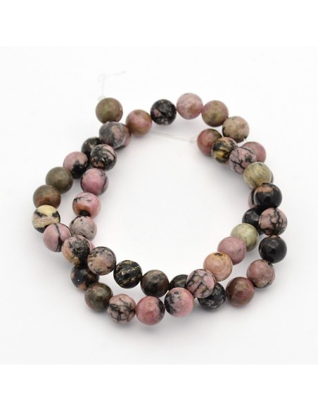 Bracelet Rhodonite Perles 06mm Bracelet Rhodonite Perles 06mm