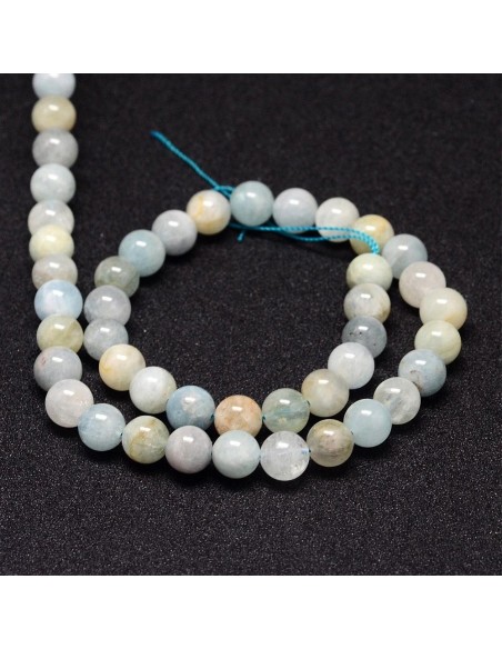 Bracelet Aigue marine QB Perles 06mm Bracelet Aigue marine QB Perles 06mm