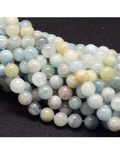 Bracelet Aigue marine QB Perles 06mm 2