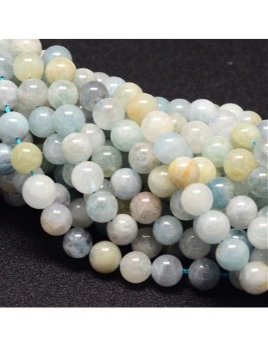 Bracelet Aigue marine QB Perles 06mm Bracelet Aigue marine QB Perles 06mm