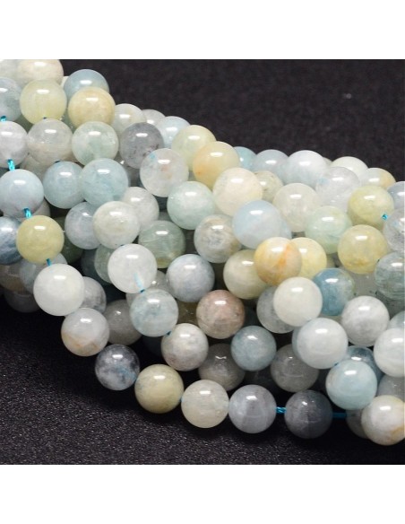 Bracelet Aigue marine QB Perles 06mm Bracelet Aigue marine QB Perles 06mm