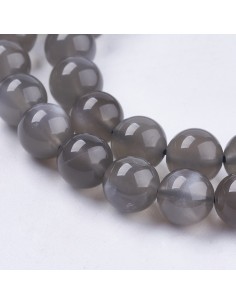 Bracelet Pierre de lune noire Perles 08mm 2