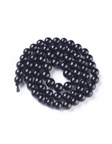 Bracelet Spinel Noir Perles 06mm