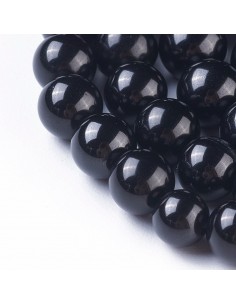 Bracelet Spinel Noir Perles 06mm 2