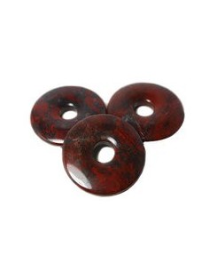 Pendentif Pi Chinois Jaspe rouge 30 mm