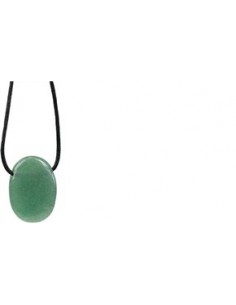 Pendentif pierre ovale percée Aventurine Verte