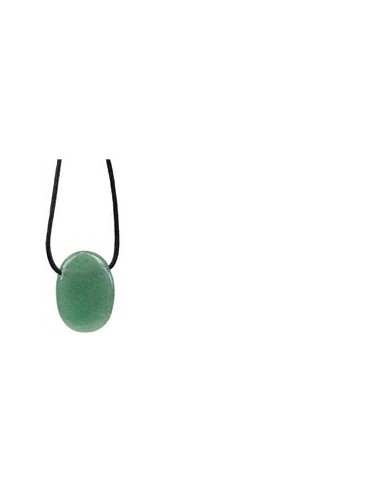 Pendentif pierre ovale percée Aventurine Verte