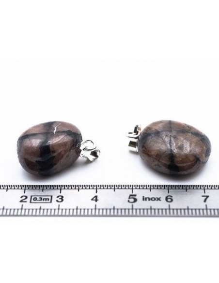 Pendentif pierre roulée Chiastolite Pendentif pierre roulée Chiastolite