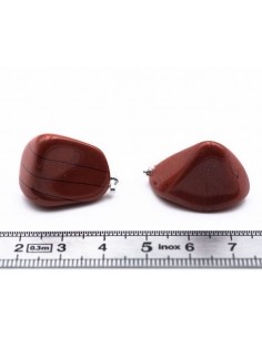 Pendentif pierre roulée Jaspe rouge 2
