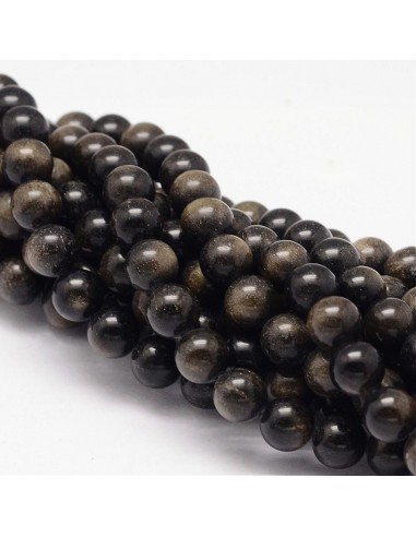 Obsidienne dorée perles 06 mm