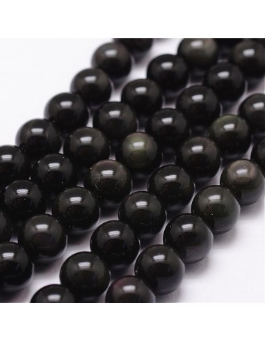 obsidienne oeil céleste perles 06 mm