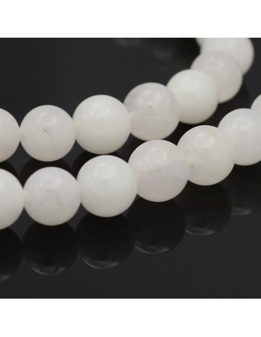 jade blanc perles 06 mm