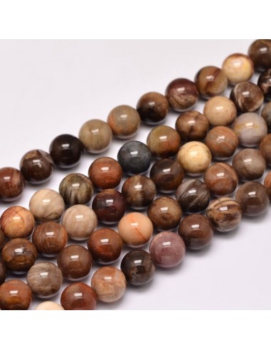 Bois Fossil perles 06 mm