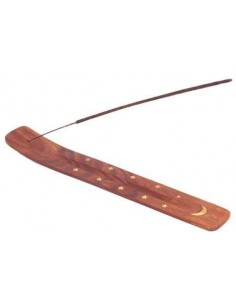 Porte encens en bois avec lune 2