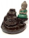 Brûleur d'encens à refoulement Bouddha et cascade