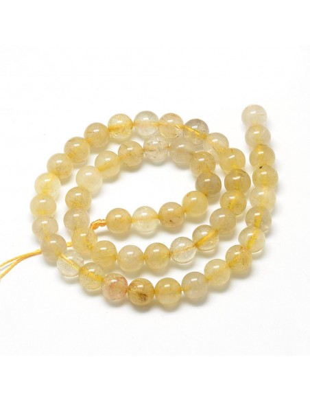 Bracelet Quartz rutile perles 06mm