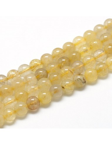 Bracelet Quartz rutile perles 06mm