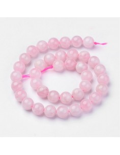 Bracelet Quartz Rose AB Perles 08mm 2