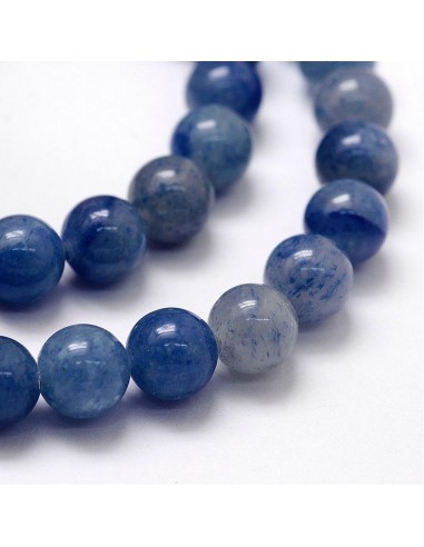 Perles Aventurine bleu ou Dumortiérite