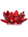 Bougeoir Lotus cristal rouge