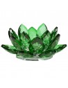 Bougeoir Lotus cristal vert