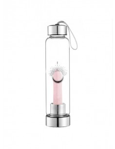 Bouteille en verre Pointe Quartz Rose