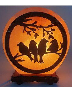 Lampe de Sel Himalaya Oiseaux