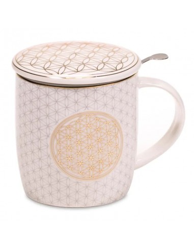 Tasse à thé infuseur Fleur de Vie