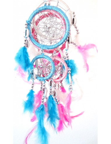 Dreamcatcher perle en métal & coquillages 8cm