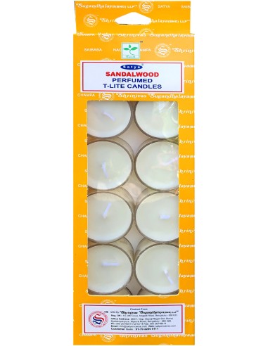 Set de 12 bougies parfumées Sandalwood