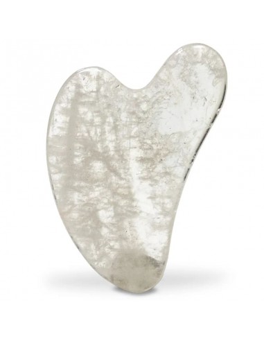 Pierre de massage gua sha en quartz clair