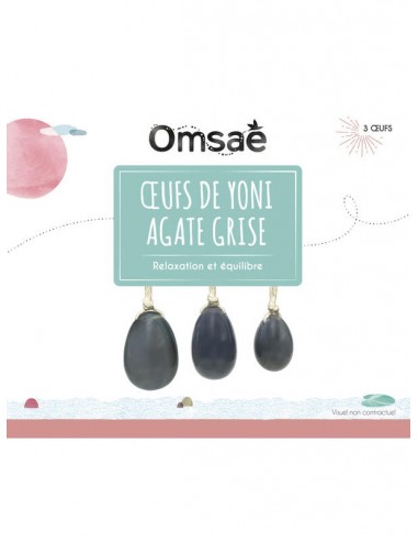 Coffret Oeufs de Yoni en Agate Assortiment de 3