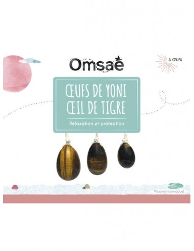 Coffret Oeufs de Yoni en Oeil de Tigre