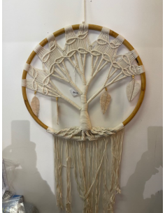 Attrape-rêves Arbre de vie blanc 60 cm