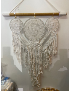 Attrape-rêves Triangle blanc 60 cm