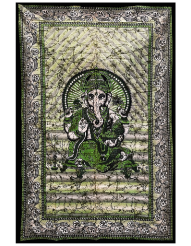 Tenture Ganesh Vert