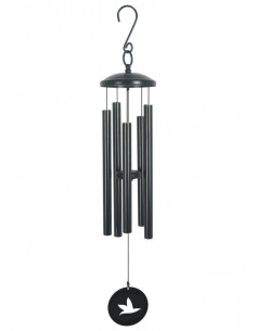 Carillon à vent Noir Oiseau 77 cm