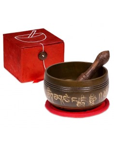 Bol chantant Om SET cadeau rouge