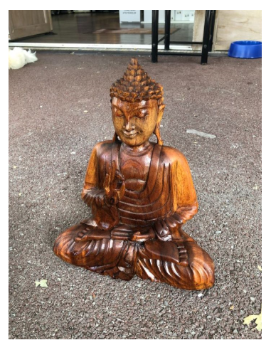 Bouddha en bois de 20cm