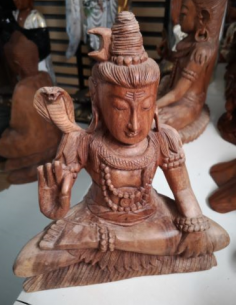 Shiva en bois de 30cm