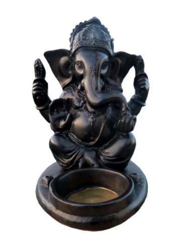 Porte encens résine bougeoir Ganesh 10x12x8cm