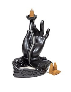 Brûleur d'encens à refoulement main Lotus