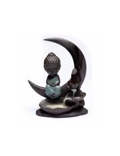 Brûleur d'encens à refoulement Bouddha Lune