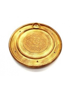 Porte-Encens Bois Rond OM Chakra 10cm