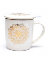 Tasse Infuseur à Thé Mandala blanc