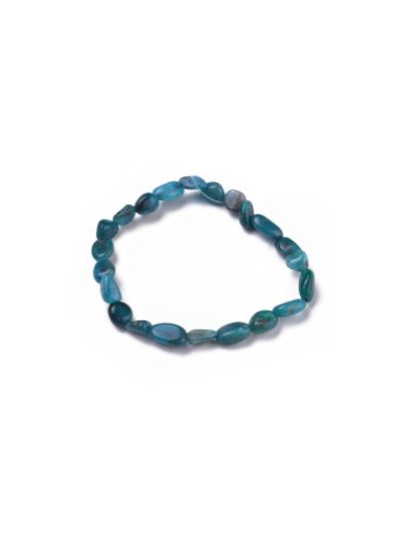 Bracelets extensibles en perles naturelles d'apatite